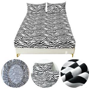 Ensembles de literie noir blanc imprimé léopard drap housse roi fille luxe guépard ensemble de lit enfants chambre décor Animal sauvage 230626