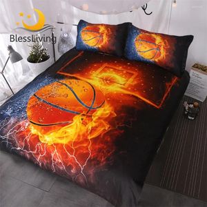 Sets de cama de bendición de baloncesto para niñas Cama para niñas Lino 3D disparando una tapa de dudas de incendios y deportes acuáticos