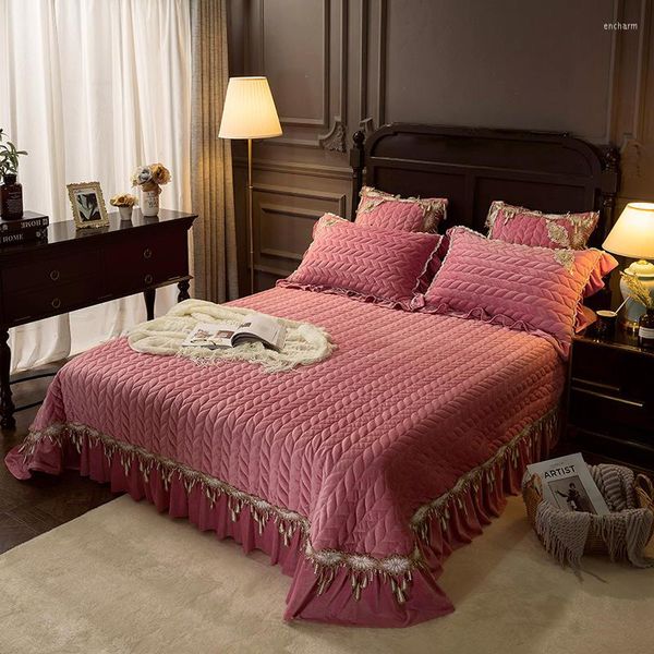Juegos de ropa de cama azul negro Rosa polar edredón colcha cubrecama fundas de almohada colchón manta Colchas Para Cama Couvre Lit
