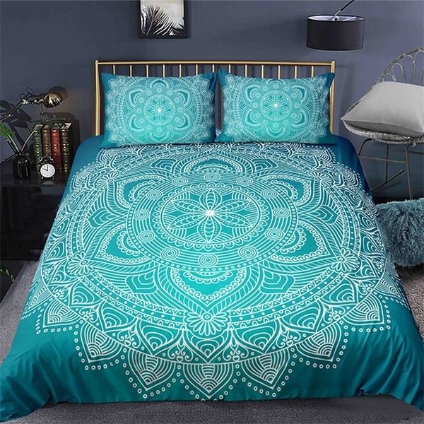 Ensembles de literie Bohème 23 pièces Boho Mandala ensemble de literie double reine roi taille couette housse de couette et taie d'oreiller literie douce 220924