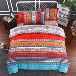 Beddengoed sets Boheemse etnische stijl in dekbedoverdeksel set kussensloop niet -ingevulde zachte touch ons en EU -maten All Size Bedding Ins Boheems Home Textiles J240507