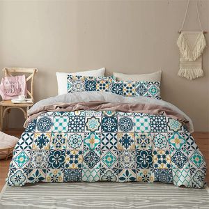 Juegos de cama Bohemian Mandala Funda nórdica Patrón geométrico Juego de cama Microfibra Elefante Funda de edredón Fundas de almohada para niños Adolescente Habitación Decoración 230625