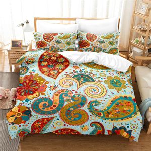 Ensembles de literie Ensemble de housse de couette de style bohème Design de mode King Quilt Enfants 3d Consolateur