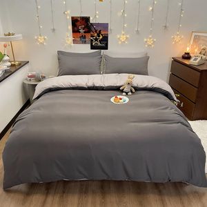 Beddengoed sets bonenjoy 1 pc wagens de couette 220x240 donkergrijze kleur dekbedovertrek dubbele maat funda nordica cama 150 queenking maat bed cover 230214