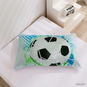 Juegos de ropa de cama Juego de cama de béisbol 3D para niños, fundas nórdicas de tamaño individual con dibujos animados para niños, colcha de 2/3 piezas con fundas de fútbol americano