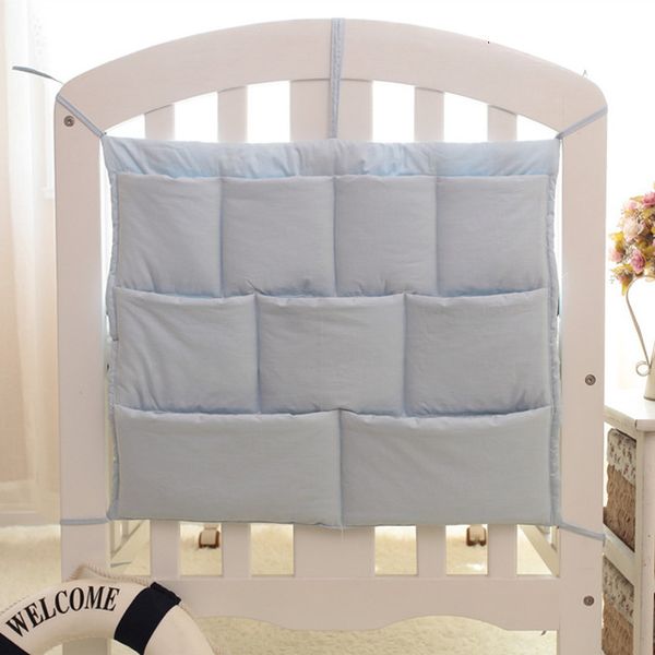 Juegos de cama Candy Colors Nursery Hanging Storage Bag Baby Cuna Bed Cuna Organizador Toy Pañal Pocket para born Cuna Bedding Set 58 * 48cm 230316