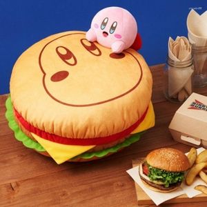 Ensembles de literie dessin animé Anime Hamburger Kirbys coussin oreiller créatif Kawaii Waddle Dee doux en peluche poupée jeter canapé dos