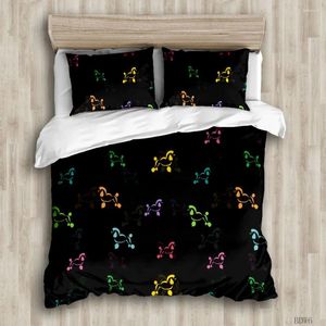 Ensemble de literie Cartoon Dog Couverture de lit de lit personnalisé avec couvert de lit de lit king size Covers de couette