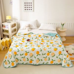 Ensembles de literie Impression de dessin animé Couette d'été pour lit double Léger respirant matelassé mince couverture lavable Cool Couette Adultes Enfants 230721