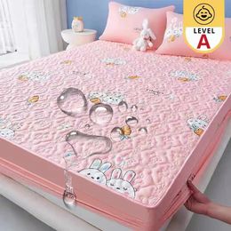 Ensembles de literie Dessin animé Drap de lit imperméable Protecteur de matelas Résistant aux taches Respirant Lavable Sans rides Simple Double Queen King Size 231213