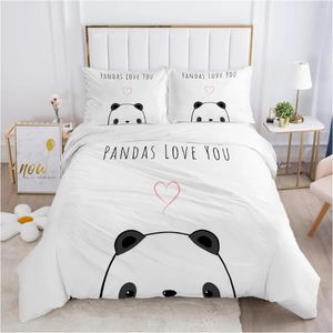 Beddengoed sets voor kinderen Baby Child Girls Boy140x200 Single quilt/comfortabel/dekbedovertrekbed Linnengoed Leuke panda