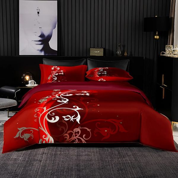 Ensembles de literie Ensemble de literie de luxe chinois pour chambre à coucher couvre-lits doux pour lit maison 228x228 housse de couette qualité housse de couette et taie d'oreiller 231124