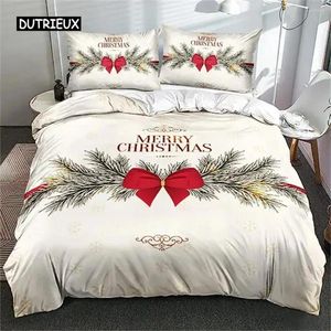 Sets de ropa de cama portada de dudas nórdicas de Navidad Patrón de pollo de proa rojo cubiertas de colas