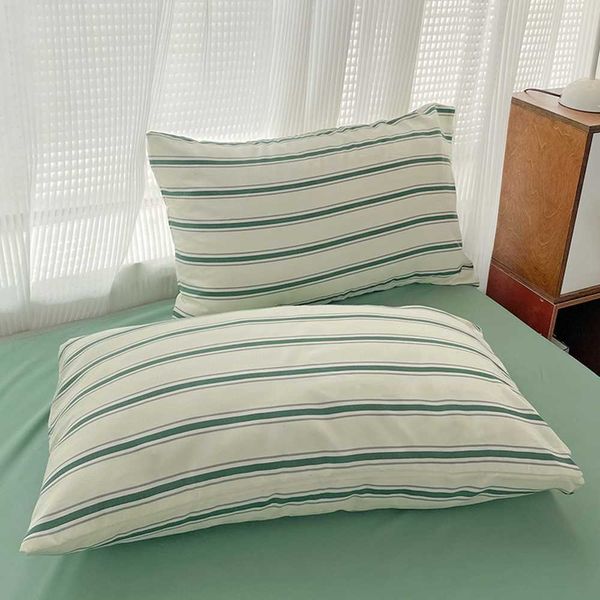 Juegos de cama Funda nórdica y sábana con estampado de rayas de colores, juego de cama de 3/4 Uds., juego de sábanas individual y doble de 200x230cm