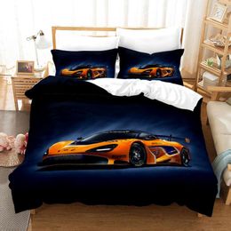 Ensembles de literie Cool Racing Car Set Sports Housse de couette King Twin Full Taille unique Mode Enfants Garçon Adolescents Linge de lit Couette