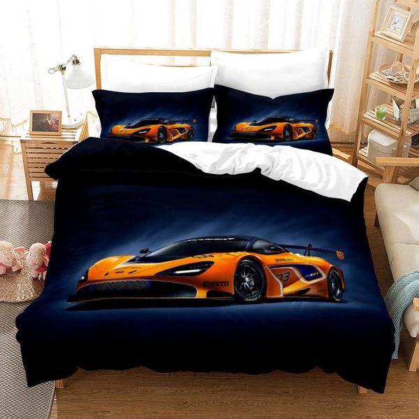 Conjuntos de ropa de cama Cool Racing Car Set Sports Funda nórdica King Twin Tamaño individual completo Moda Niños Niños Adolescentes Ropa de cama Edredón