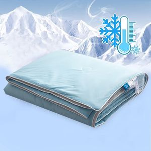 Bedding sets Cooling Blanket for Bed Silky Air Condition Comforter Lightweight Cooled Summer Quilt with Double Side Cold Fabric 230711