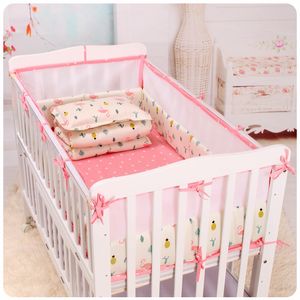 Ensembles de literie Lit bébé en coton et maille respirante Patchwork Bumper s in Spring Summer BumpersSheet 230404