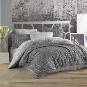 Beddengoed sets katoen grijs wit dubbele bed klassiek set el huis kalkoen luxe kit dekbedovertrek volledig pakket 200 x220