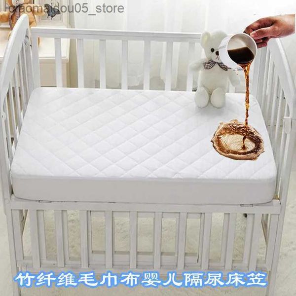 Ensembles de literie Protecteur de matelas imperméable à boucle en coton adapté aux berceaux, couvre-lits, matelas pour bébé et matelas pour bébé Q240228