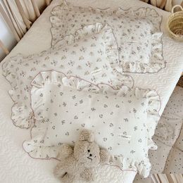 Conjuntos de ropa de cama Cotton Muslin Baby Almow Escasa de almohadilla Floral Nacido ER para bebés 30x50cm 48x74cm Niños 240127 Drop entrega hom dhvuq