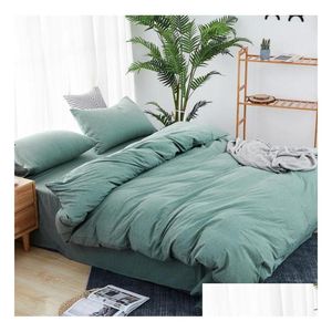 Ensembles de literie en coton imprimé Queen Size, taies d'oreiller, draps, couettes, livraison directe, fournitures textiles de jardin pour la maison, DHBFR