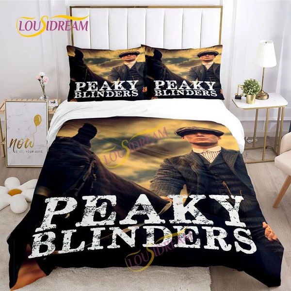 Ensembles de literie Creative Mafia Down Sheet Quatre Saisons Extra Large Peaky Blinders Trois Pièces Taie d'oreiller Douce Housse de Couette.