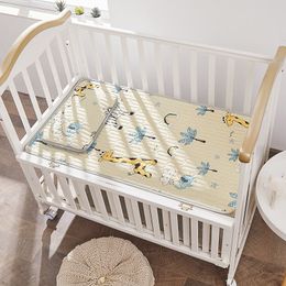 Beddengoed sets krib set vellen kussensloop matras coverbeschermer baby laken peuter kinderen zomerkoeling 70x150 cm 230301