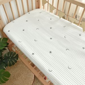 Beddengoed sets Crib plaat quilt maat matras deksel 100 katoen COT baby Bassinet bed linnen beer star crib beddengoed set 120x65cm 230301