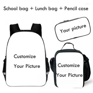 Beddengoedsets Aangepaste schooltas voor tiener jongens meisjes kinderen gepersonaliseerd schooltas 3pcs leverancier kinderen game backpack