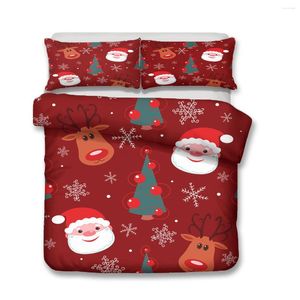 Ensembles de literie mignonnes Moose Santa Claus 3D Impression de Noël numérique Soft Down Children's Gift Sett