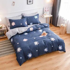 Ensembles de literie mignon coborceau de courtepointe de dessin animé et tai-oreiller Produit ménage à la maison draps de lit souple pour enfants à la maison