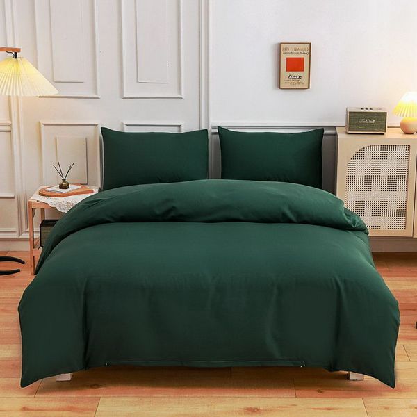 Ensembles de literie design ensemble de literie vert foncé maison housse de couette drap de lit taie d'oreiller roi reine pleine taille unique 3 pièces 4 pièces 230324