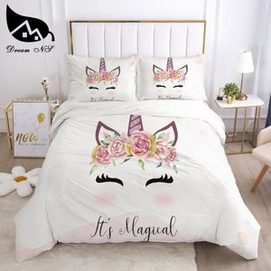 Juegos de cama Dream NS Sleep Unicorn set Queen Home Textiles Set Ropa de cama rainbow horse duvet cover juego de cama 230609