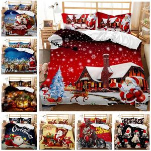 Juegos de ropa de cama set de cubierta nórdica Feliz Navidad