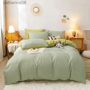 Juegos de cama conjuntos nórdicos camas de cama con celosía verde llena de lujo de lujo de un solo insentador de cobre simple envío king size gratis seta completa lino de cama lino312225