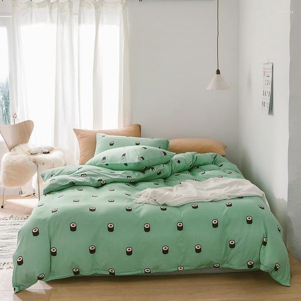 Ensembles de literie E-star China Store Rice Roll Green Four Of Knitted Cotton BedBedding