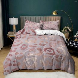 Sets de ropa de cama EGW SET CUBIERTA DE LEOPARDO DE LEOPARD PARA LA Drop para adultos US/AU/UE Casa de alojamiento de ropa de moda EDREDONES 2/3PCS (sin hoja)