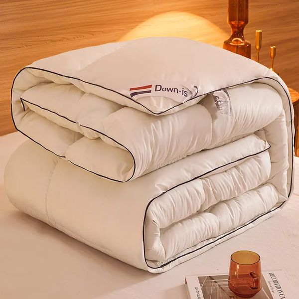 Ensembles de literie el couette couette hiver couverture épaisse duvet d'oie canard matelassé chaud confortable coton couette roi reine pleine taille 231020