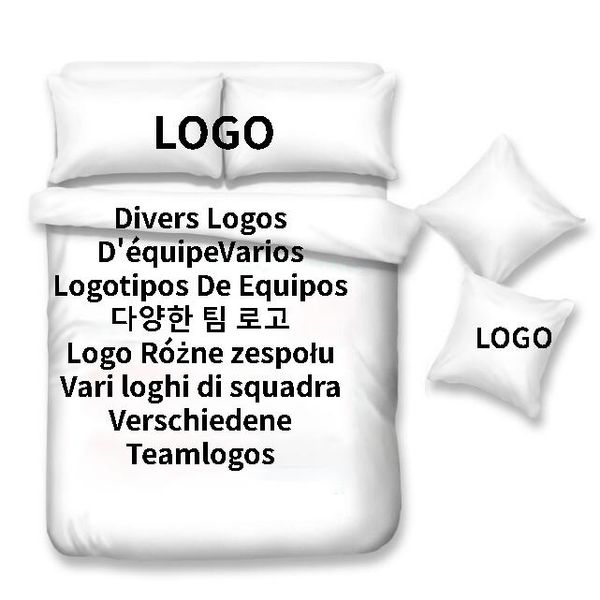 Conjuntos De Ropa De Cama Ensemble De Literie 3PC Avec Logo Lequipe Football Juego Ropa Cama Con El Del Equipo Futbol Della Squadra