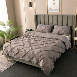 Beddengoed sets euro beddengoed set queen size Europese stijl dekbedovertrek met kussensloop pluk ploet luxe bedklep set geen blad king spreads 230506