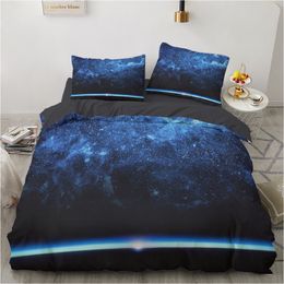 Beddengoed sets Euro Family Linnen Set voor huisset dekenbedekking 150 200 200 220 Size 2 SP Sheet 4pcs Galaxy Starry Sky 221206