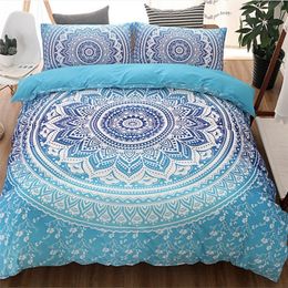 Beddengoed sets f Fanaijia blauw boho beddengoed sets queen size mandala dekbedovertrek ingesteld met kussensloop bedline home textiel 221010