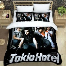 Ensembles de literie Fashion Rock Band Tokio El Set Impression 3D Décoration de la maison Garçon Fille King Size Housse de couette Taies d'oreiller