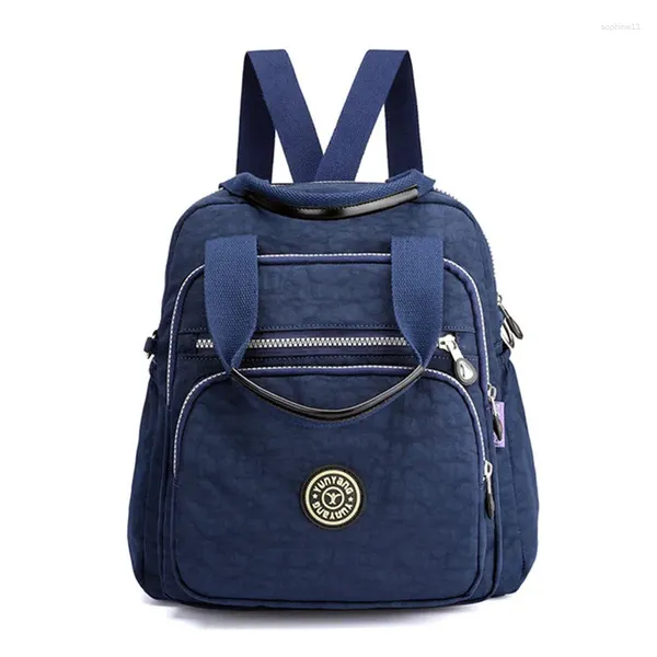 Conjuntos de ropa de cama Fashion Fashion Women Nylon Mochila diseñadores de estilo coreano Bolso de la escuela de hombro Mochilas de viaje para niñas Mochilas