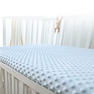 Beddengoedsets Flanel Crib Sheet 12065cm Baby Cot Craddle Matras Cover Born Boys Bed Linnen gemonteerd vellen Minky Covering 230301