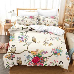 Ensembles de literie Literie florale chambre Rose ensemble de housse de couette ensemble de literie Queen ensemble de couette King Size ensemble de couverture de lit Comforter Bedding Sets