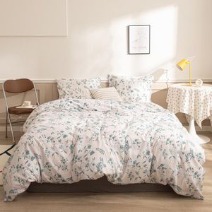 Beddengoed sets bloemen chic boho bloemen dekbedovertrek set modern mode home textiel bed linnen voor dropbedding