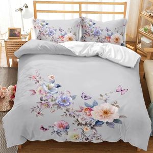 Beddengoed sets bloemenset dekbed kussensloop cover 3d lente kinderen dekbed euro bed linnen beddenbedden van hoge kwaliteit thuis textiel