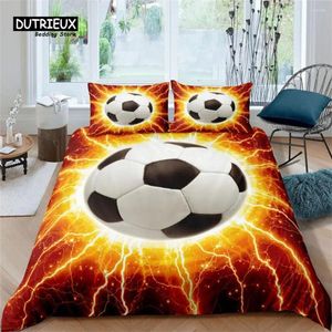 Ensembles de literie Football Housse de couette Ball Sport Thème Ensemble Football Basketball Volleyball Couette Twin Full pour enfants garçon adolescent décor